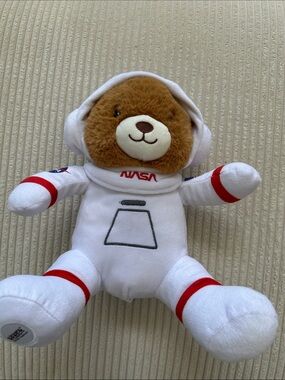Kennedy Space Center 10 in Plush Astronaut Bear in White NASA Logo Suit